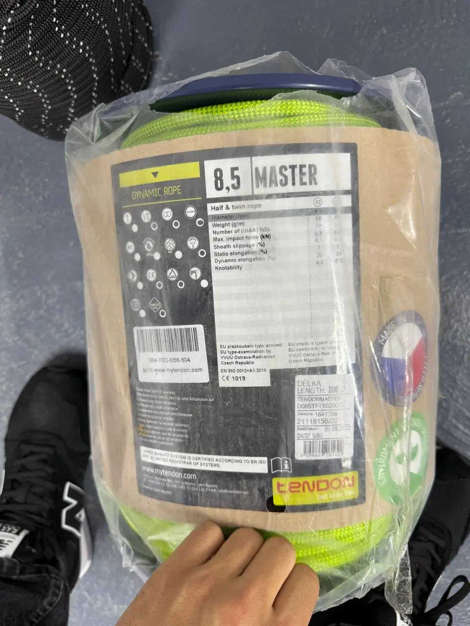 Веревка Tendon 8,5 мм динамика